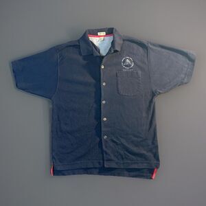 Vintage Rock And Roll Hall Of Fame Cleveland Museum Blue Polo Shirt Men's Large